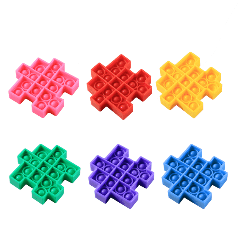New style custom popular spliced square bubble board fidget toy set soft rubber relieve anxiety plaything for kids