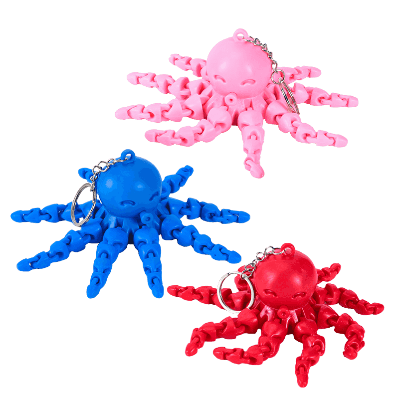 Stretchy Toys Octopus Keychain