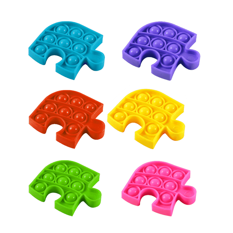 Factory wholesale custom square bubble board fidget toy set soft rubber relieve anxiety plaything for kids