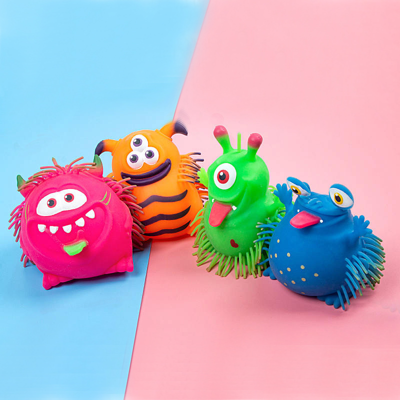 Hot Sale Promotional TPR Cute Kids Big Alien Fidget Toys One Eye Monster Puffer Ball Toys Stress Relief