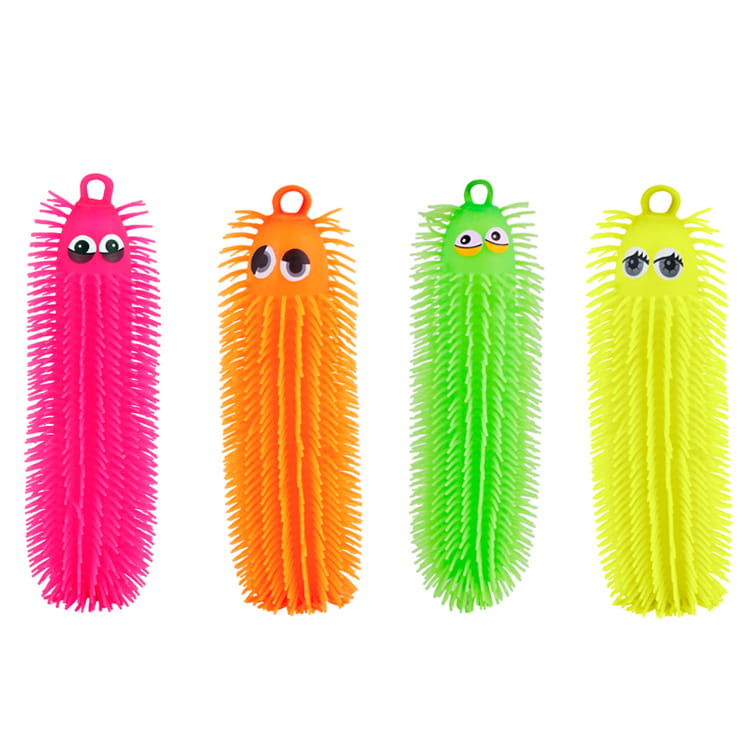 Wholesale rubber caterpillar toy for kids Interactive Toy Stuffed Flashing Green caterpillar toys