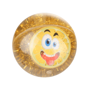 Hot selling glitter water bouncing ball with plastic card strong elastic toy size custom cartoon style for kids