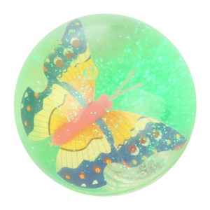 Top selling light up butterfly water bouncing ball strong elastic 2 inch 3 inch kids plaything ABS funny toys for kids