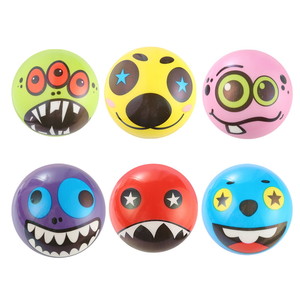 Factory custom popular 6 cm high bounce [U ball with face printing insteresting fidget toy