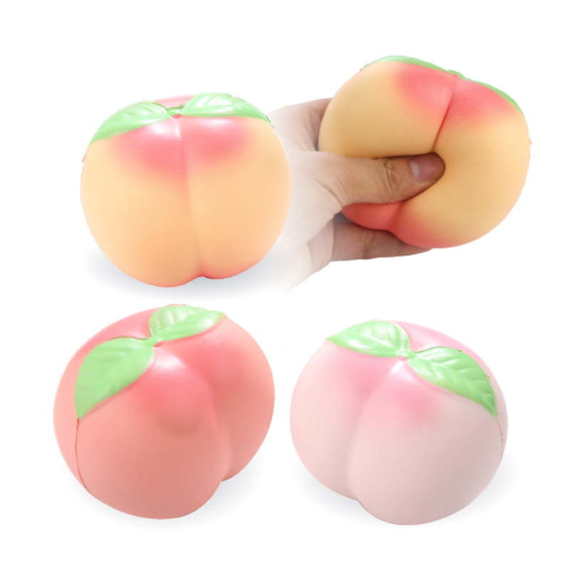 Hot Selling anti-stress squishy toys Artificial fruit squeeze eco-friendly 10 cm fidget peach for children