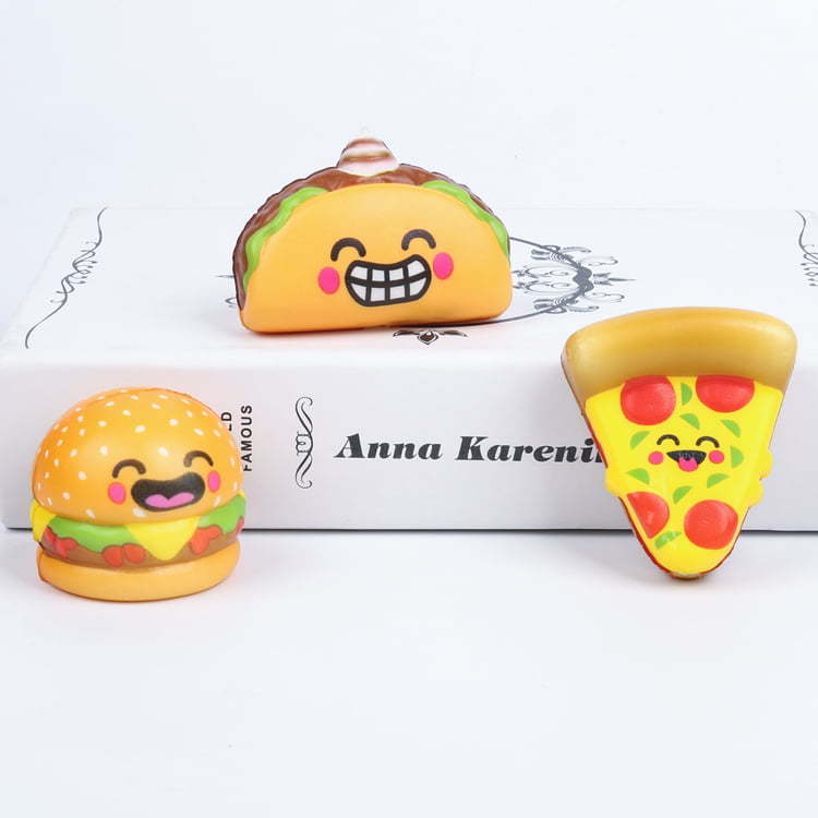 Wholesale custom fidget squeeze cute food toy PU Anti-Stress Toy