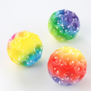 Wholesale custom logo coral shapes stress Relief Ball rainbow PU Foam bounce ball children Kids toys