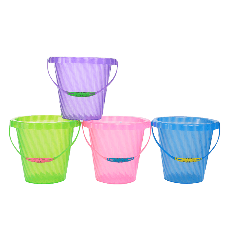 Eco-Friendly Plastic Large Set Helix round bucket Beach Sand Toys Summer Beach Toys For Kids