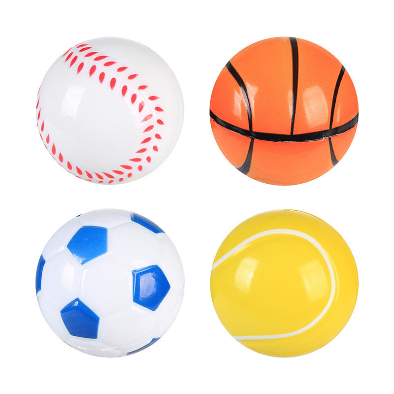 Wholesale custom 6 cm high bounce sports PU ball educational foam fidget toys for children