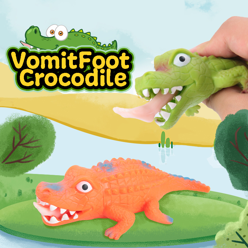 Wholesale funny squishy squeeze toy stress relieve Crocodile fidget balls vent for adults