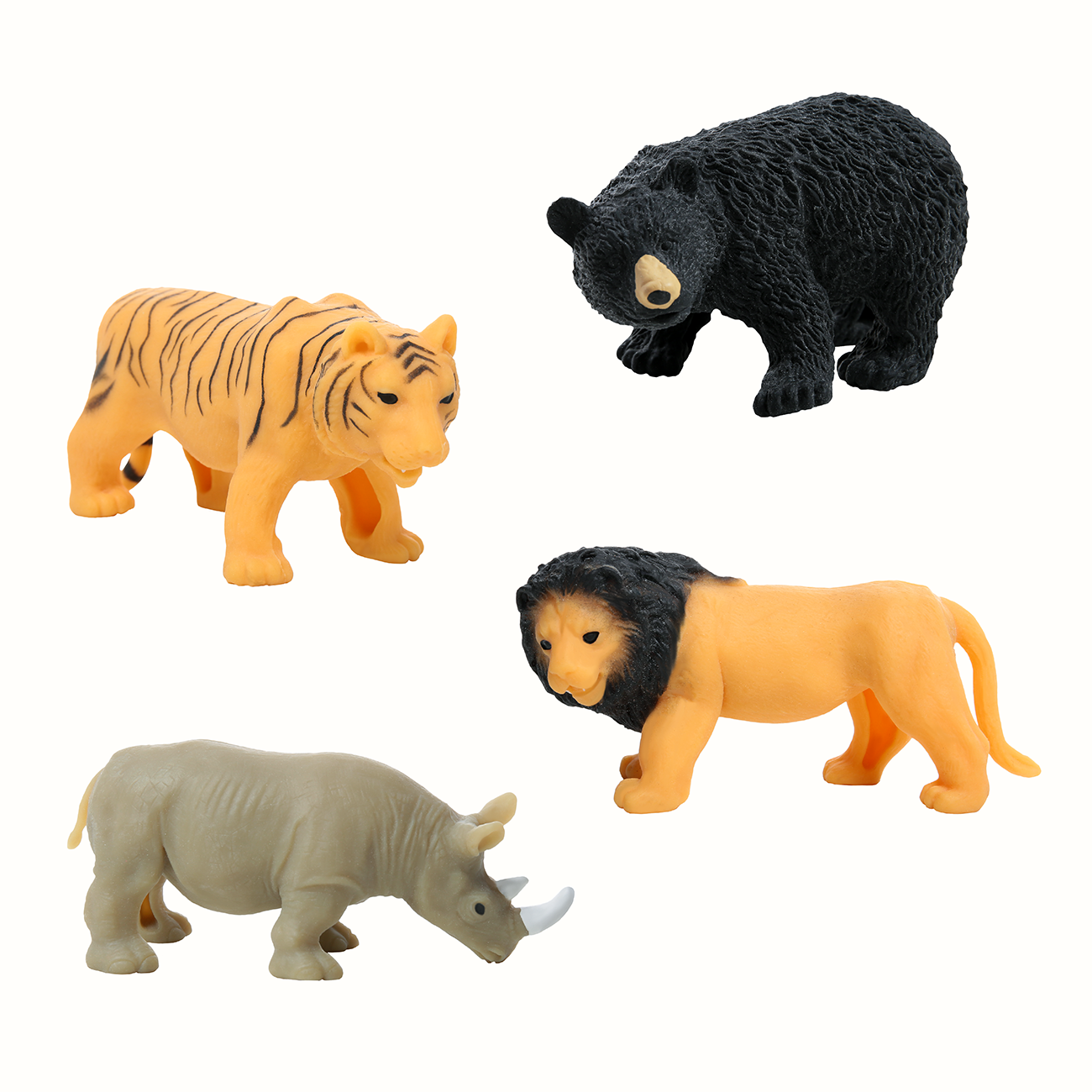 High Quality TPR Sand Stuffed Squishy Anti Stress Animal Tiger Lion Squeeze Kids Stress Toy