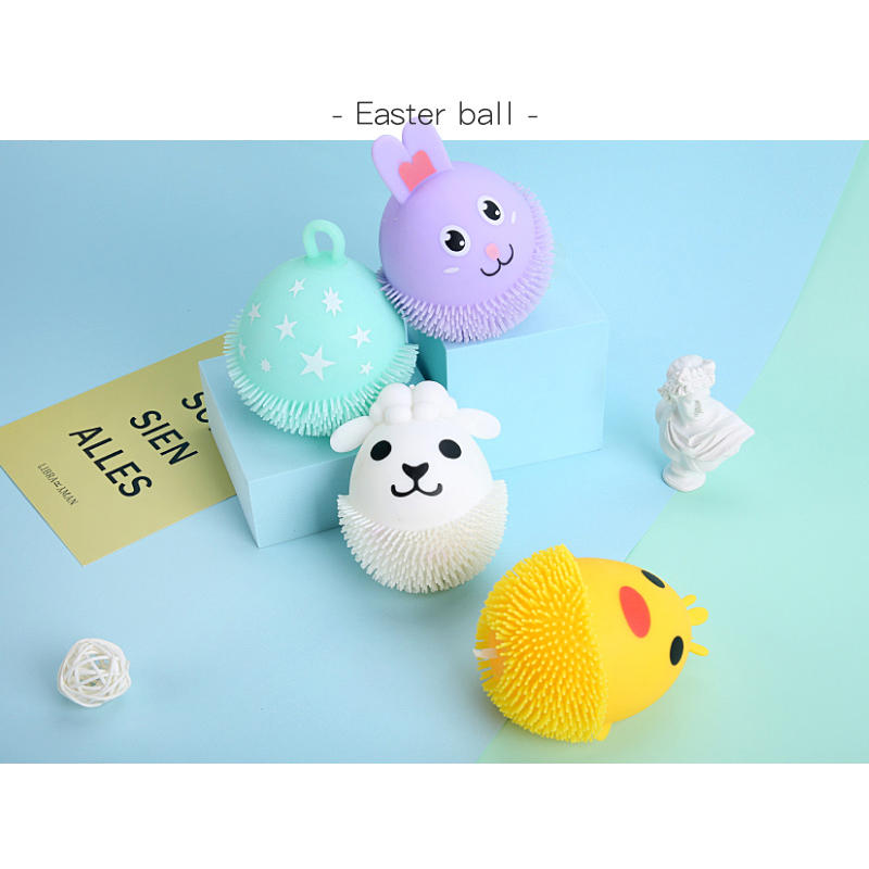 Customization Anti stress balls squeeze toys 4 inch soft elastic glowing in dark for children