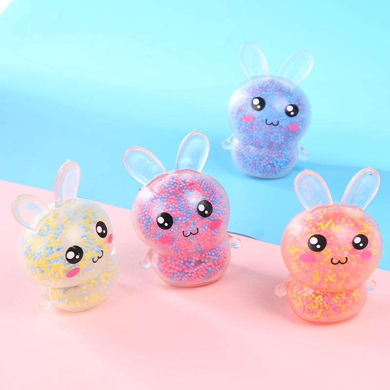 Mini rabbit Stress Relief Toy Foam Particles Stretch Squeeze Toy For Kids