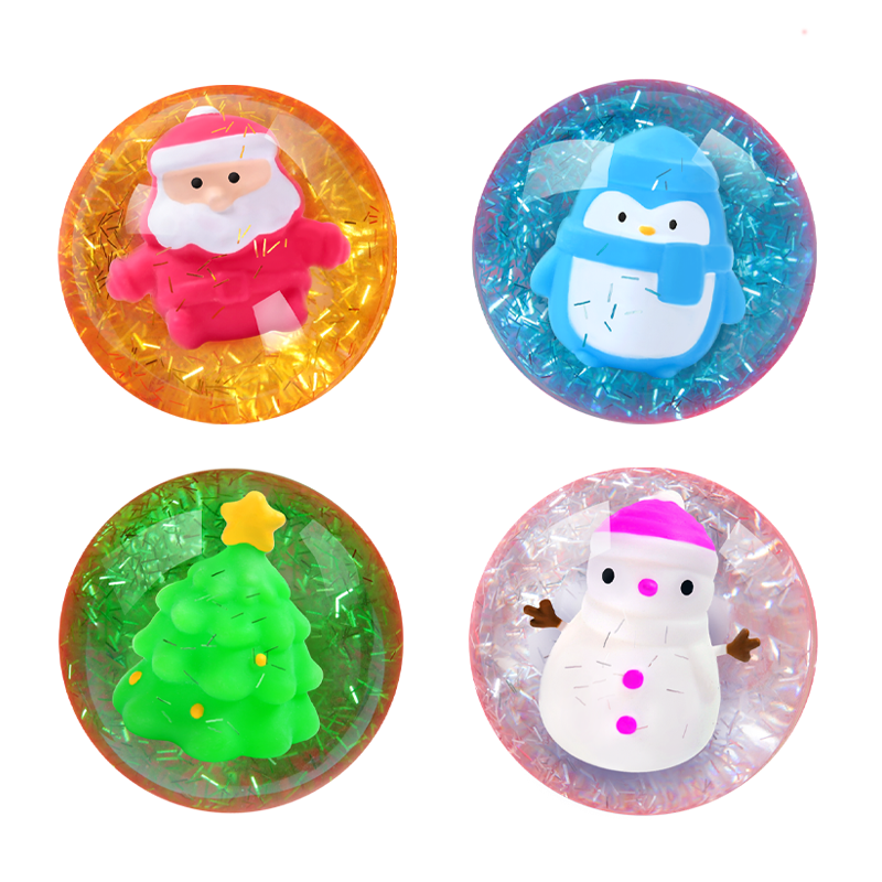 Wholesale Christmas TPR Animal Inside Ball Bounces Water Eco Friendly Led Flashlight Water Bouncing Ball