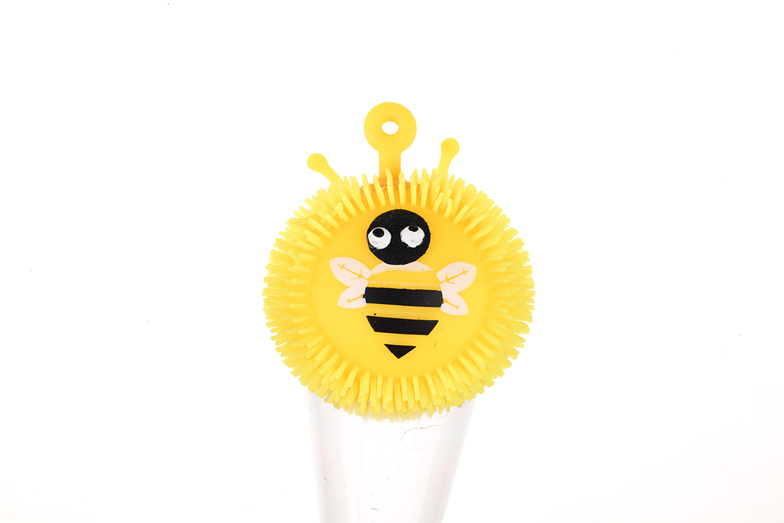 Wholesale TPR Party Favor 3 Inch Stress Relief Kids Sensory Therapy Toy Thick Squishy bushy hair insects Balls Puffer Balls