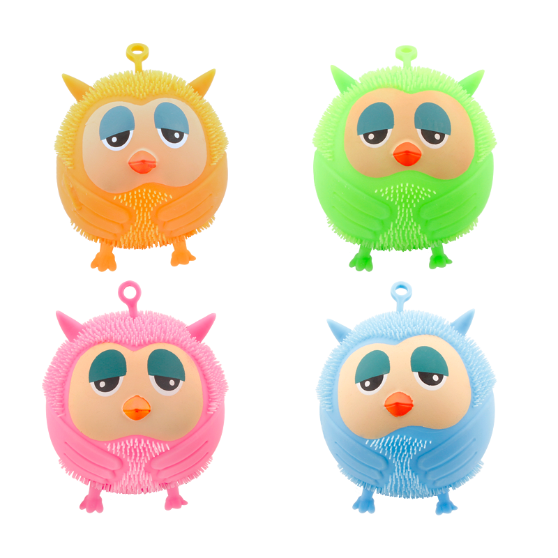 Stress Relief Toy Hot Sale Squeeze Toy TPR Material Flashing Owl Anti-pressure Toy For Kids