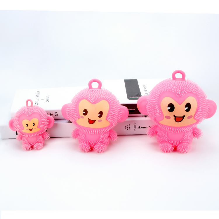 Stress Relief Toy Hot Sale Squeeze Toy TPR Material Flashing puffer hip-hop monkey Anti-pressure Toy For Kids