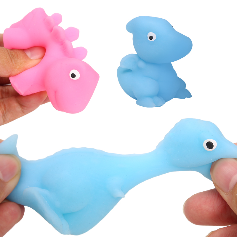 Popular wholesale squishy toys dinosaur mini soft rubber 2 inch fidget toys cute tpr mochi toys for kids