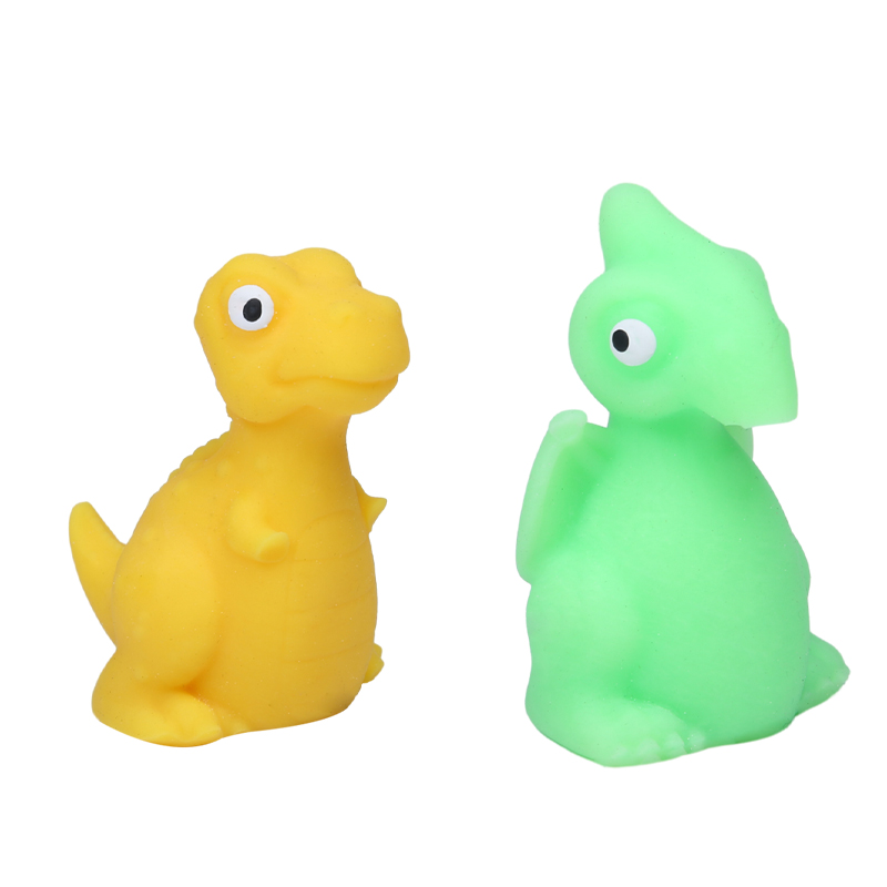 Popular wholesale squishy toys dinosaur mini soft rubber 2 inch fidget toys cute tpr mochi toys for kids