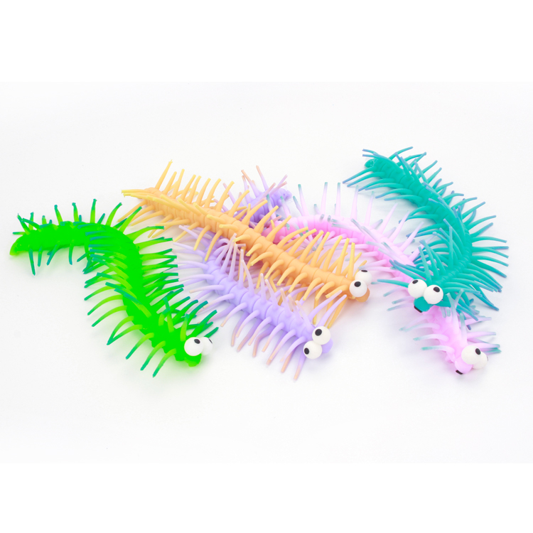 Wholesale raised eyes centipede toy for kids Interactive Toy Stuffed Flashing fidget toys