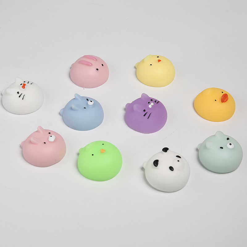 Stress relief mini cute TPR soft mochi squishy animal fidget toys for Kids Random style