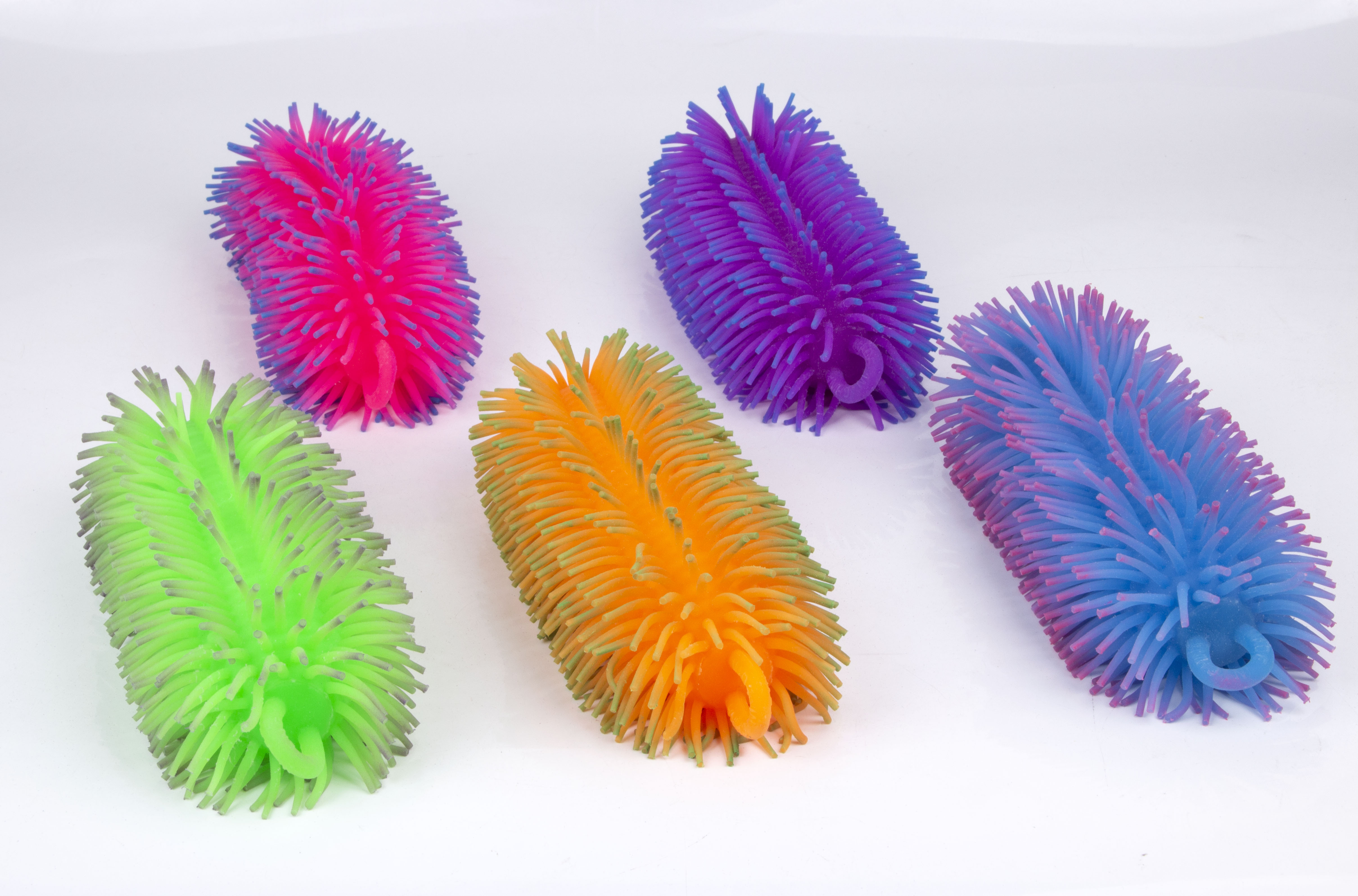 Wholesale rubber caterpillar toy for kids Interactive Toy Stuffed Flashing rainbow caterpillar toys