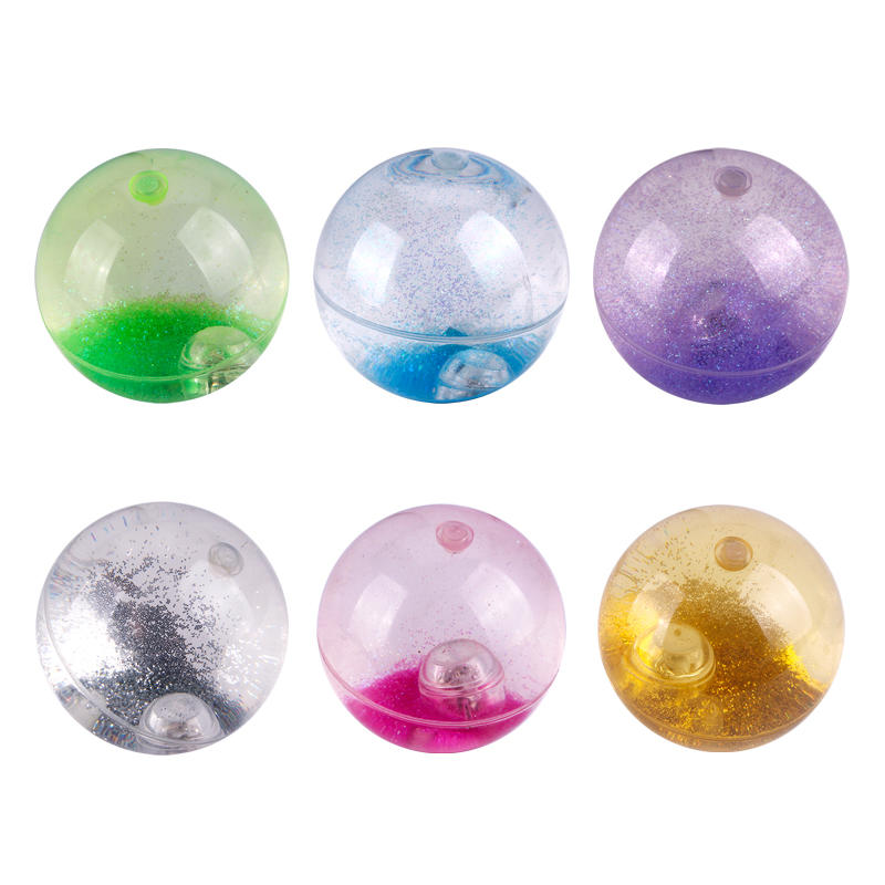 Hot selling wholesale fidget toy Water glitter Filled Bouncing Ball