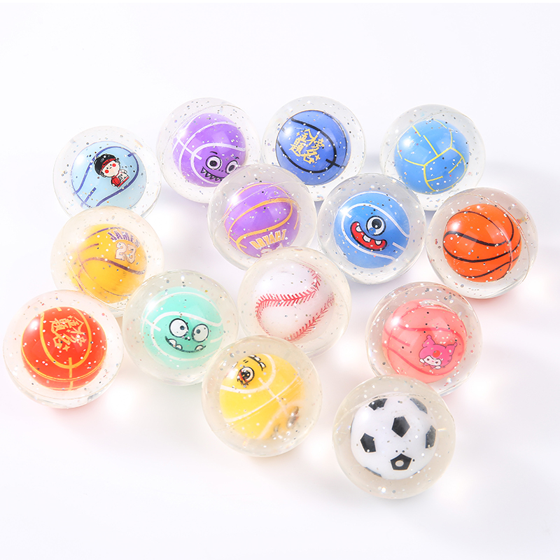 High quality light up rubber bouncing ball fidget bilayer cute bouncing toy for kids